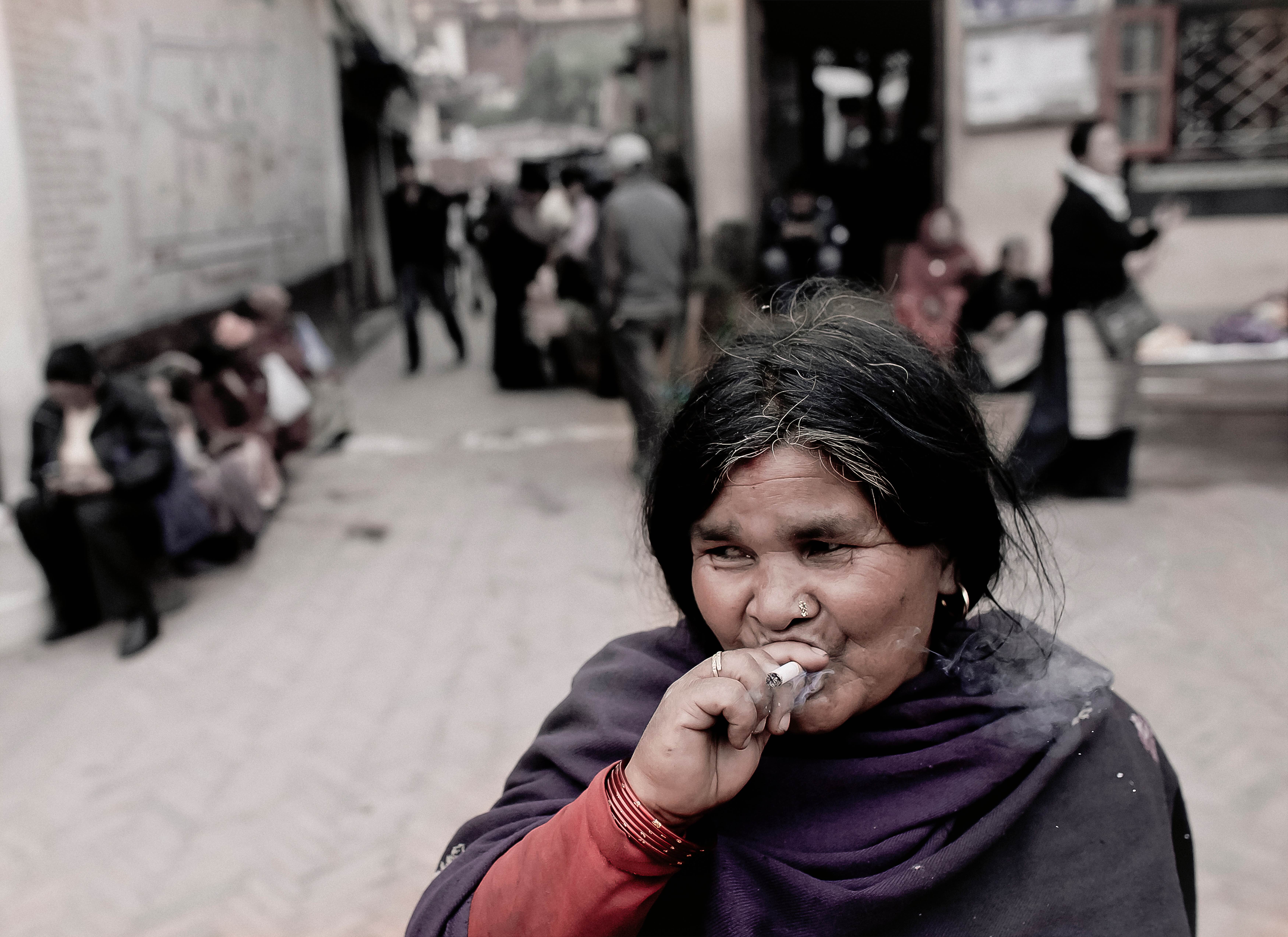 Woman Smoking Cigar
